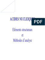 Acides Nucleiques Eléments Structuraux Et Méthodes D'Analyse