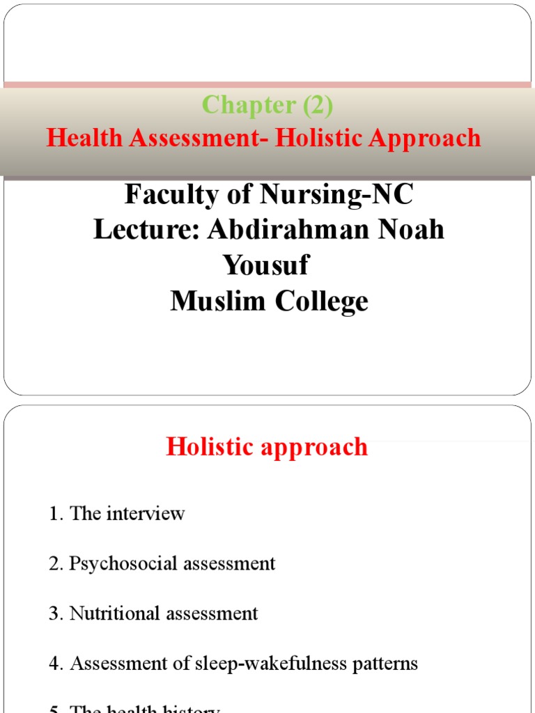 Holistic Health Assessment Framework | PDF | Body Mass Index | Sleep