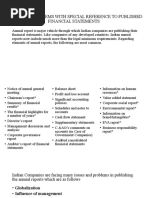 Issues and Problems With Special Reference To Published Financial Statements