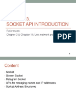 Socket Api Introduction: References: Chapter 3 & Chapter 11: Unix Network Programming