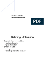 Theories of Motivation Psychological Perspective