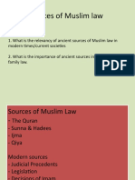4 Sources of Muslim Law
