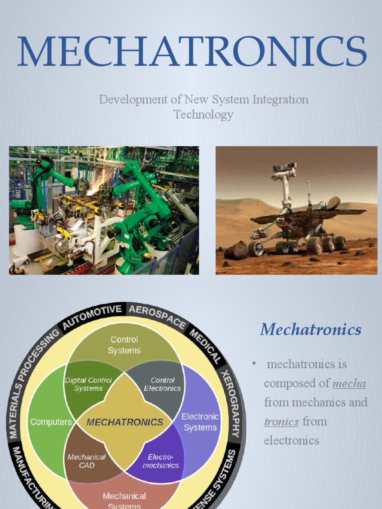 Mechatronics: Development of New System Integration Technology | PDF ...