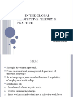HRM Global Perspective Theory Practice