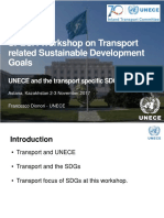 SPECA Workshop On Transport Related Sustainable Development Goals