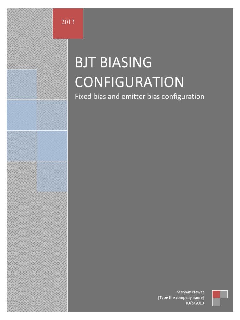 BJT Biasing for Electronics Students | PDF | Bipolar Junction ...