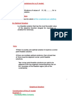 Terminology of Solutions For A LP Model: A Solution