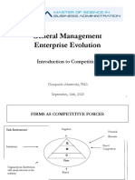 General Management Enterprise Evolution: Introduction To Competition
