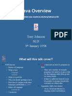 Java Overview: Tony Johnson SLD 9 January 1998