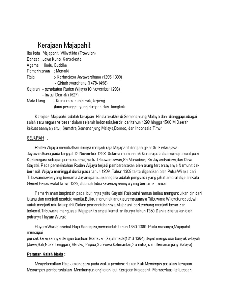 Kerajaan Majapahit pdf 