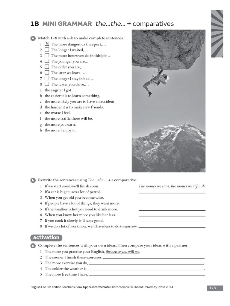 1B Mini Grammar The The Comparatives