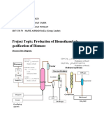 Project Topic: Production of Biomethanol Via Gasification of Biomass