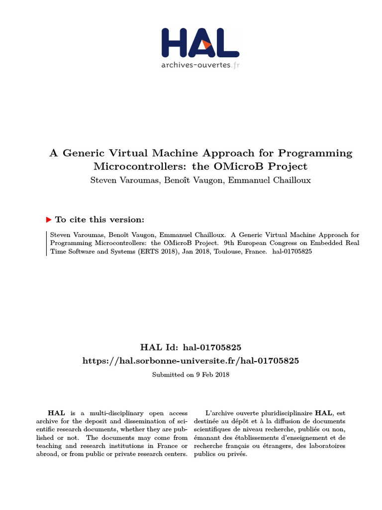 OMicroB: Virtual Machine for Microcontrollers | PDF | Computer ...