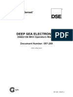 Deep Sea Electronics: DSEA106 MKII Operators Manual Document Number: 057-269