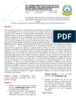 Extracción de aceites esenciales de Cymbopogon spp y cromatografía de extractos de Tectona grandis