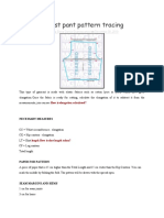 Cyclist Pant Pattern Tracing