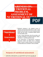 Awareness On: Nutritional Problem, Assessment of Nutritional Status