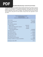 Assessing Martin Manufacturing's Current Financial Position