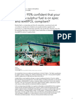 Are you 95% confident that your very low sulphur fuel is ... - GARD