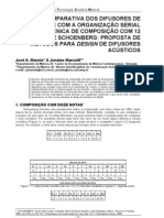 Mannis-Análise Comparativa dos Difusores de Schroeder com a a organização serial