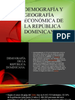 Demografía y Geografía Económica de La República Dominicana.