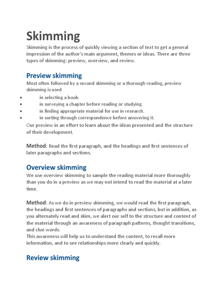 Skimming PDF Speed Reading Neuropsychological Assessment
