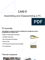 Unit-II: Assembling and Disassembling A PC