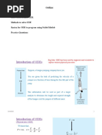 Outline: Motivation Behind ODE: Methods To Solve ODE Syntax For ODE To Program Using Scilab/Matlab Practice Questions