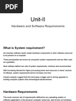 Unit-II: Hardware and Software Requirements