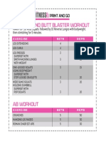 Ab, Thigh and Butt Blaster Workout: Exercise Sets Reps