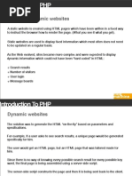 Static vs. Dynamic Websites: Introduction To PHP