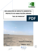 Declaración de Impacto Ambiental Proyecto Habilitación Urbana Sol de Paracas