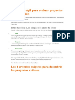 Un Modelo Ágil para Evaluar Proyectos de Innovación