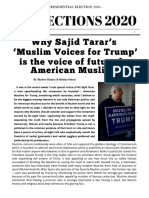 Us Elections: Why Sajid Tarar?s ?muslim Voicesfor Trump? Isthevoiceof Futurefor American Muslims