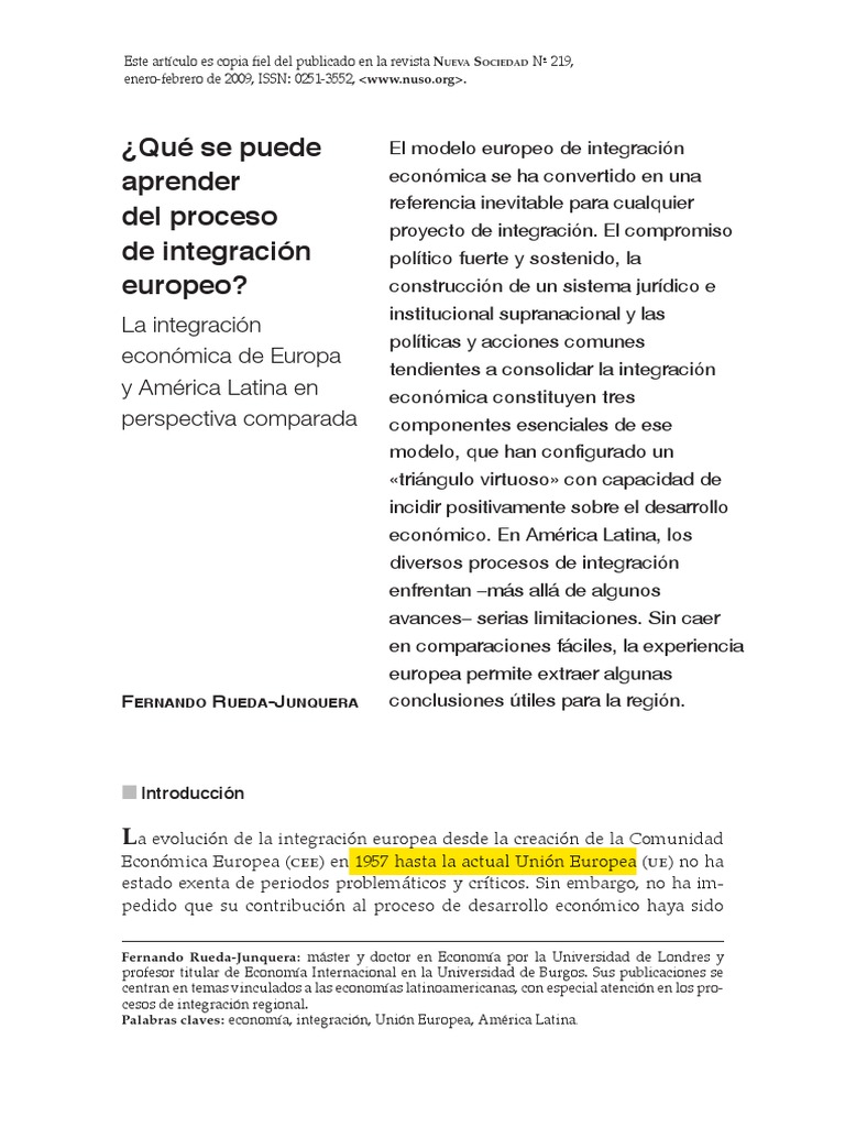 Lecciones de la integración europea | PDF | Ley de la Unión Europea ...