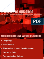 Systems of Equations: SPI 3102.3.9 Solve Systems of Linear Equation/inequalities in Two Variables