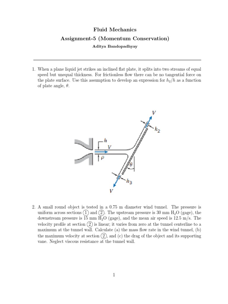 Momentum Conservation in Fluid Mechanics | PDF | Fluid Dynamics | Torque