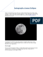How to Photograph a Lunar Eclipse