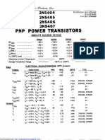 PNP Power Transistors: Be - Rn.L-Do Nauctoi Lpioaucti, One