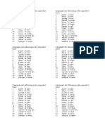 List of Imperfect Tense