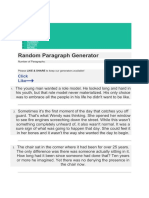 Random Paragraph Generator