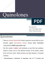 Quinolones: Presented by Asst. Prof Jagir Patel Dept. Pharmacology