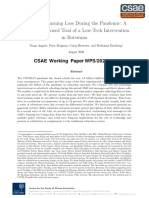 Stemming Learning Loss with Low-Tech Interventions