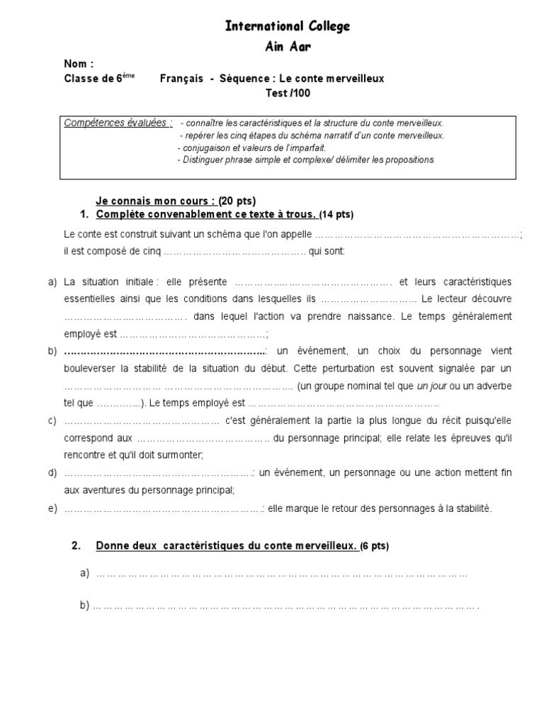Conte 6eme 18 Pdf