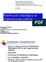 Planificación Estratégica en Organizaciones Públicas: Marianela Armijo