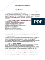 Cuestionario autoinmunidad: clasificación y síndromes