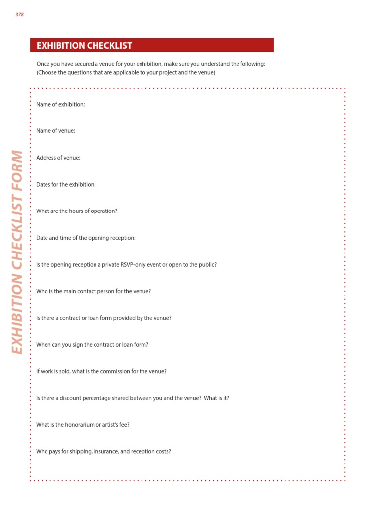 Essential Questions for Planning a Successful Art Exhibition PDF
