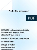 Conflict & Its Management