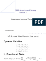 2.065/2.066 Acoustics and Sensing: Massachusetts Institute of Technology