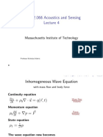 MIT 2.065/2.066 Lecture 4 on Inhomogeneous Wave Equations